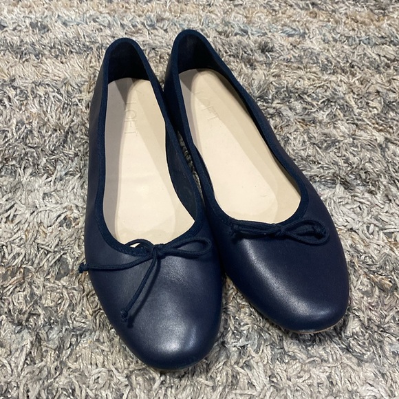 Loft leather upper ballet flats lot/2 navy blue and black sz 10.5 - Picture 7 of 14